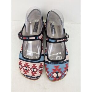 Hot Chocolate Designs Mary Jane Flats Size 7.5 Chocolaticas Southwest Aztec